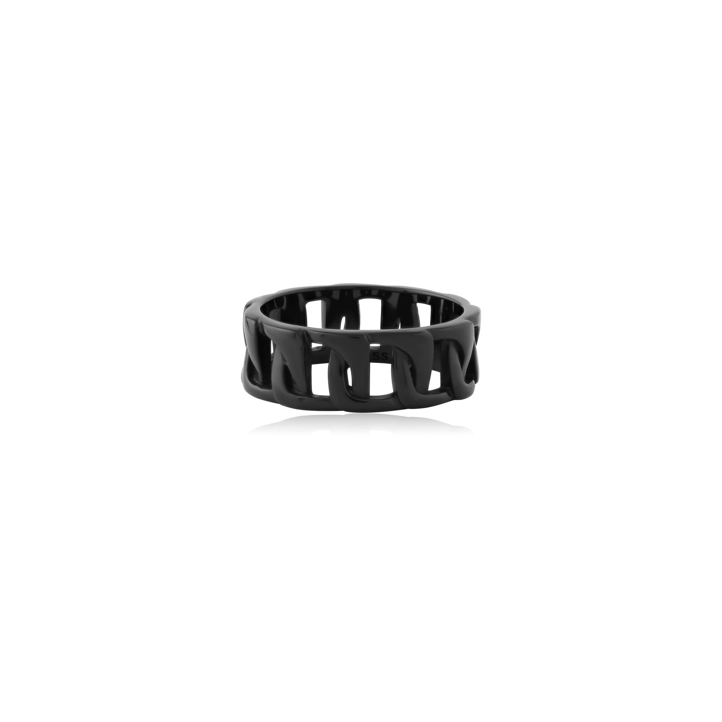 Black Steel Ring - Cuban