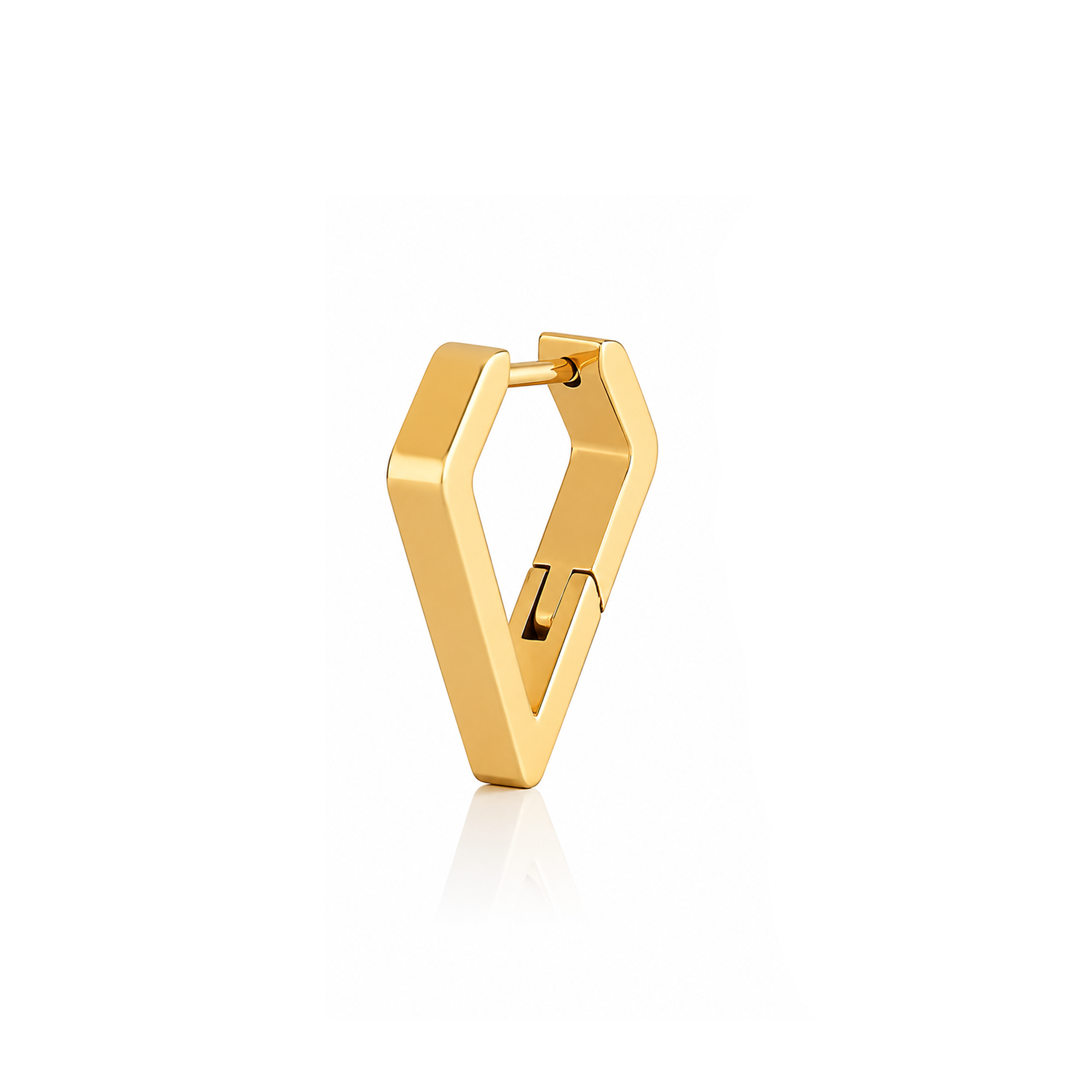 V-Gold Ear Clicker Rounded Triangle