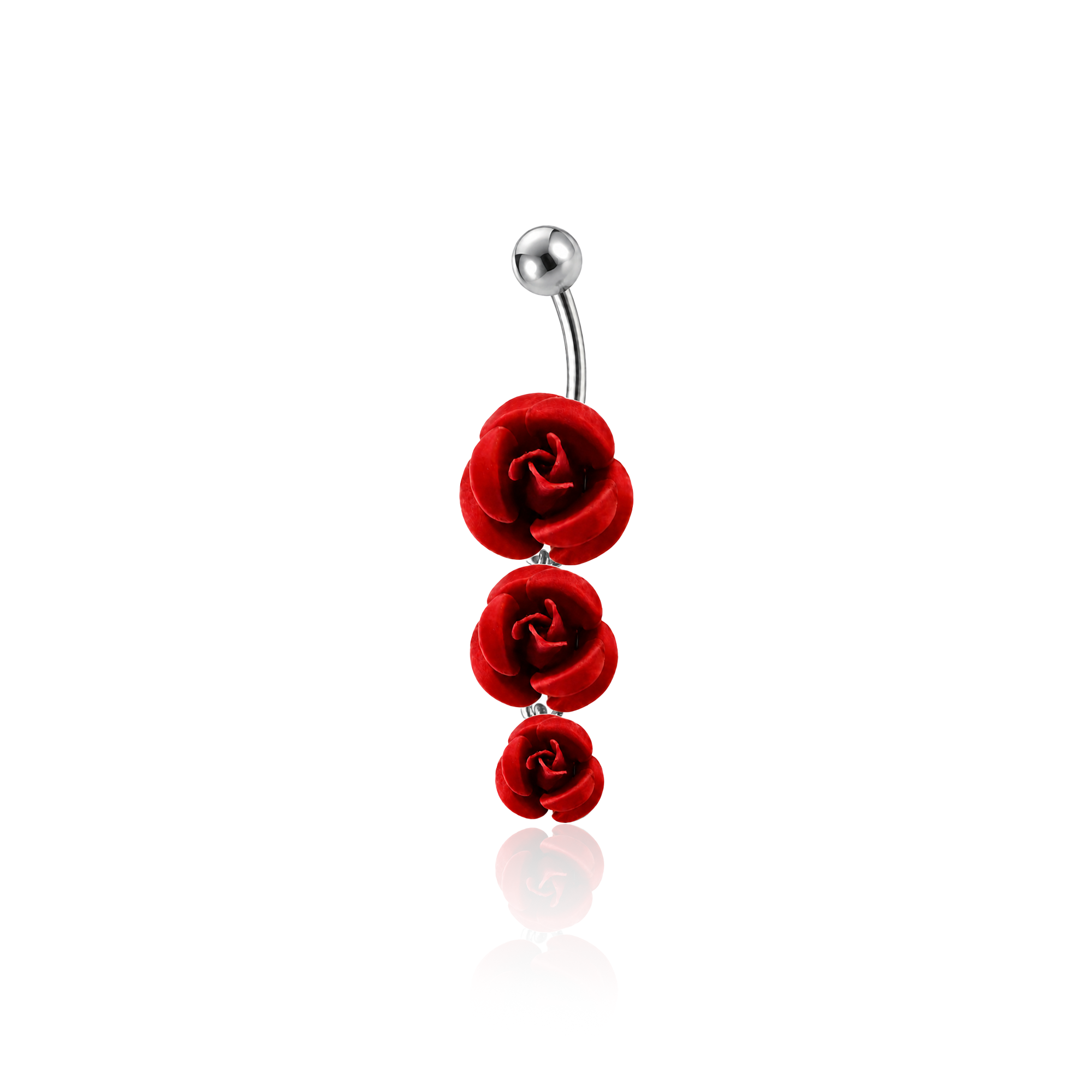3 Rustic Roses Navel Bar