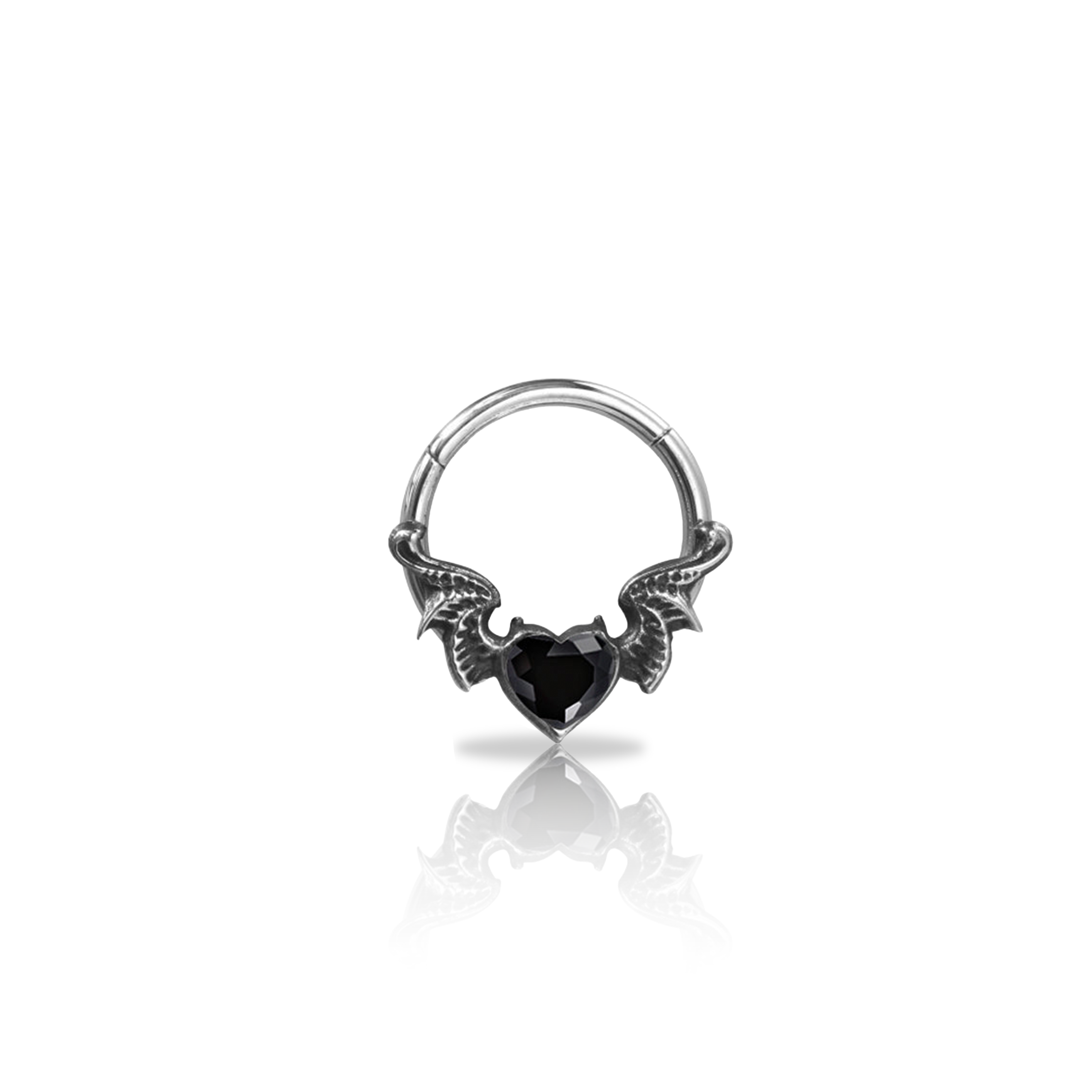 Heart Bat Hinged Ring