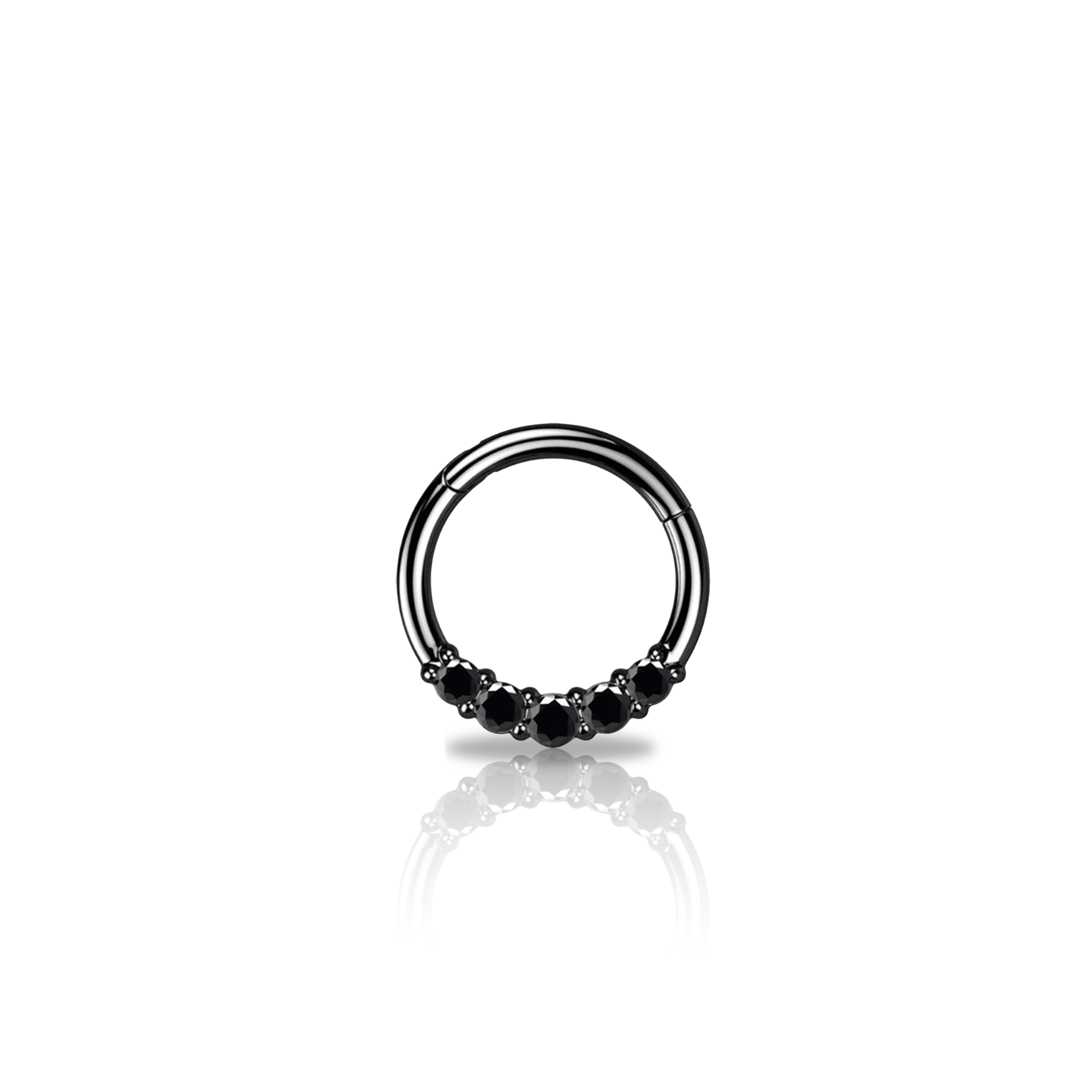 Blackline Jewelled Hinged Ring