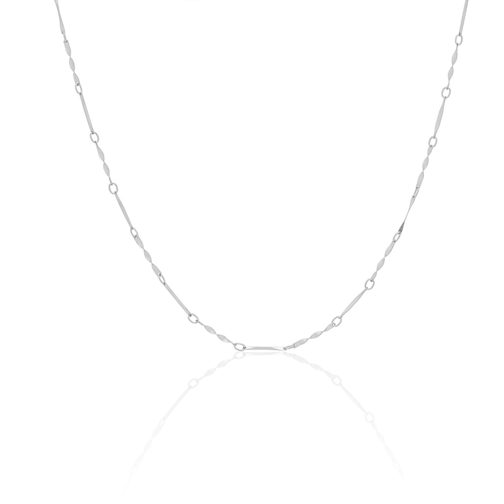 Sterling Silver Necklace Silk Line