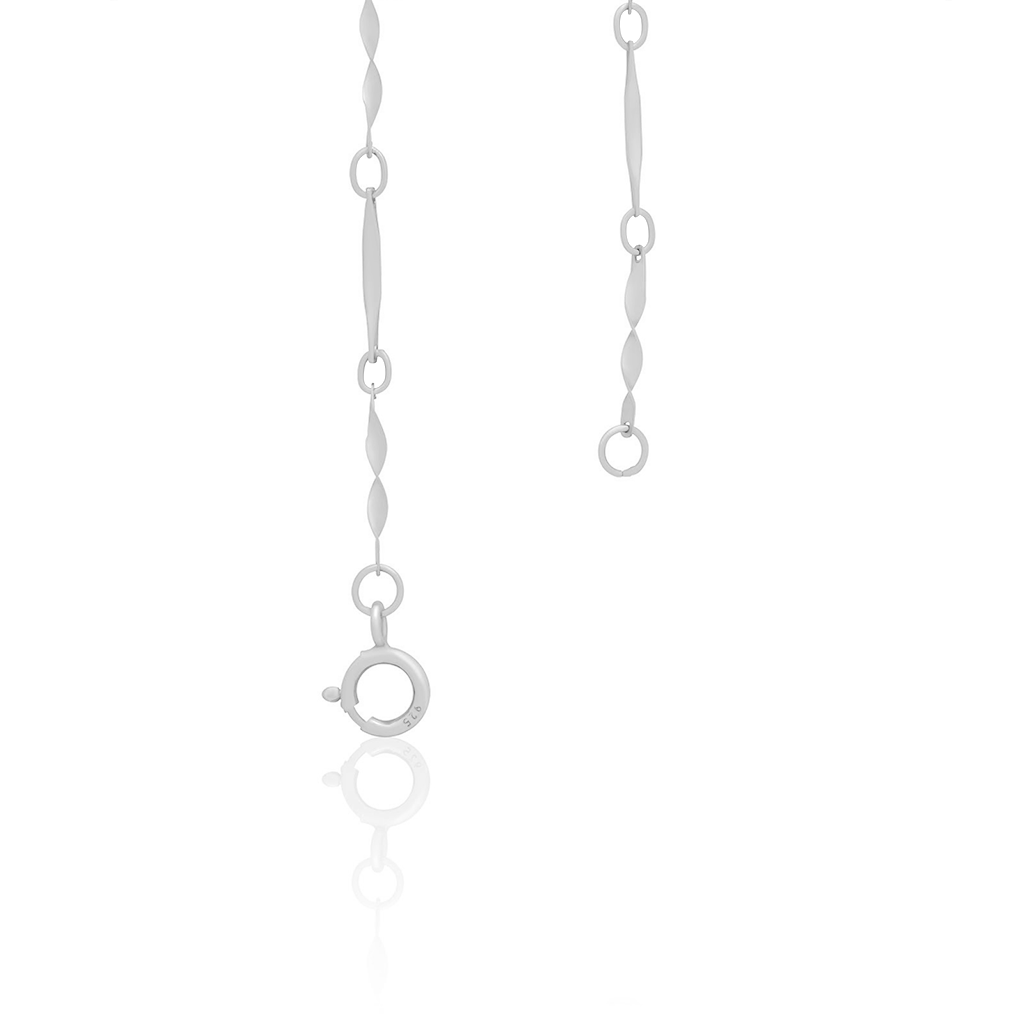 Sterling Silver Necklace Silk Line