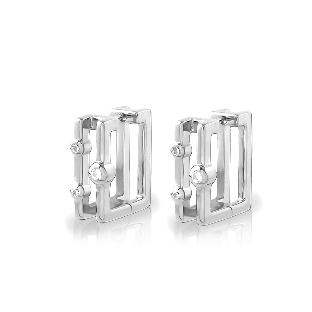 Surgical Steel Square Hoop Earrings - Pair