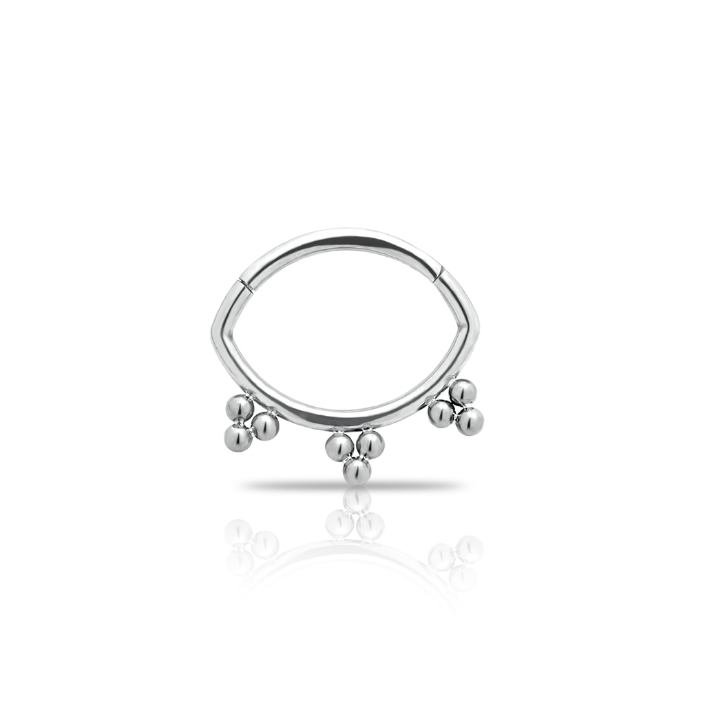 Daith Ruben Beaded Hinged Ring