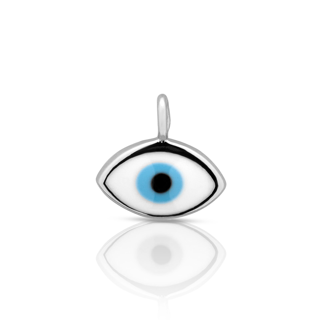 Sterling Silver Permanent Charm - Blue Eye
