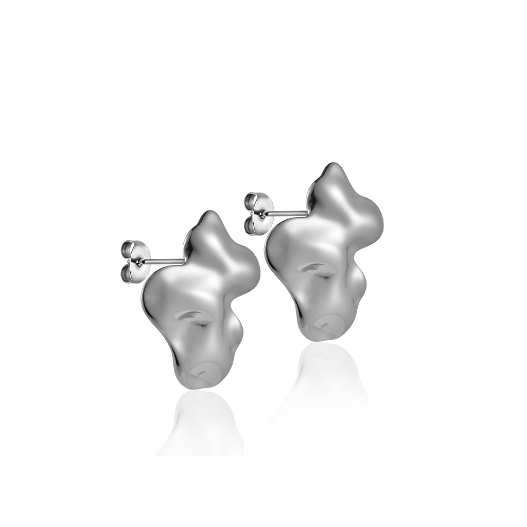 V-Platinum Earrings - Lava