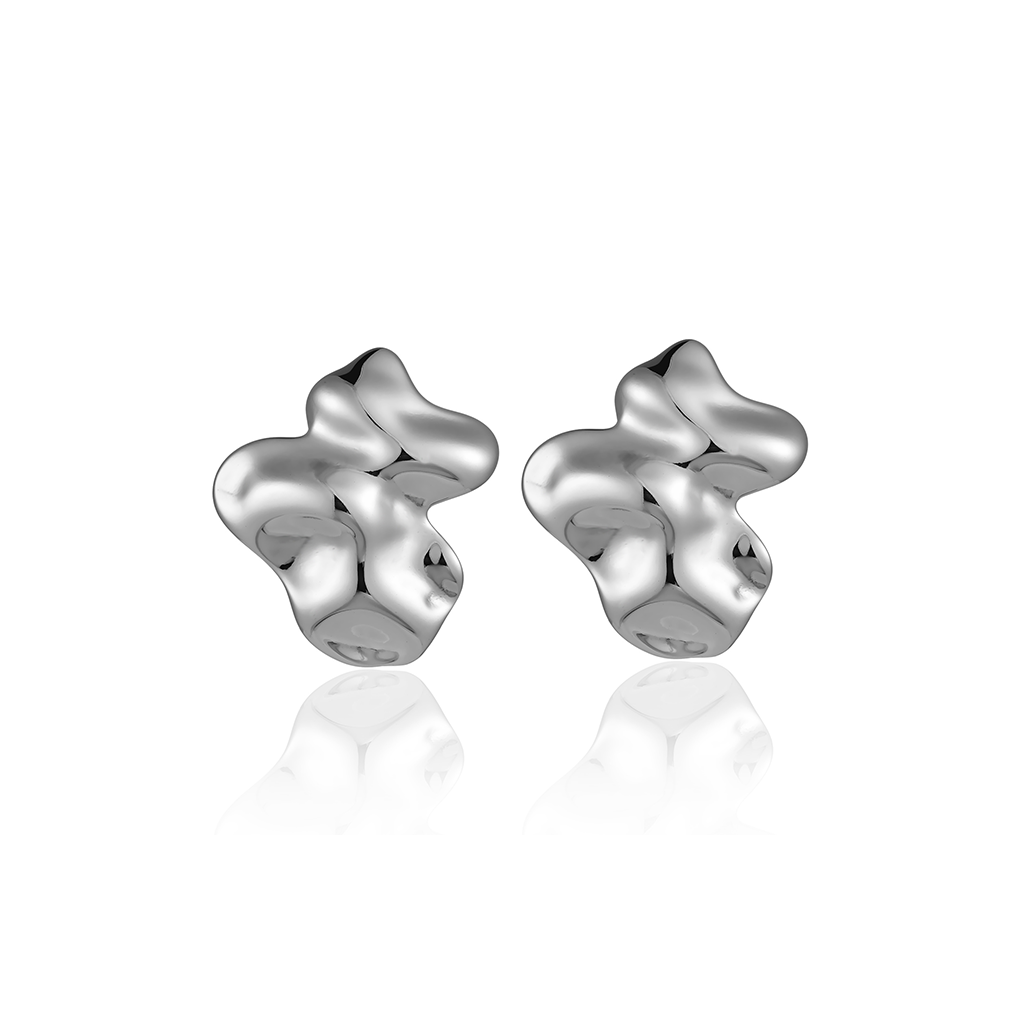 V-Platinum Earrings - Lava