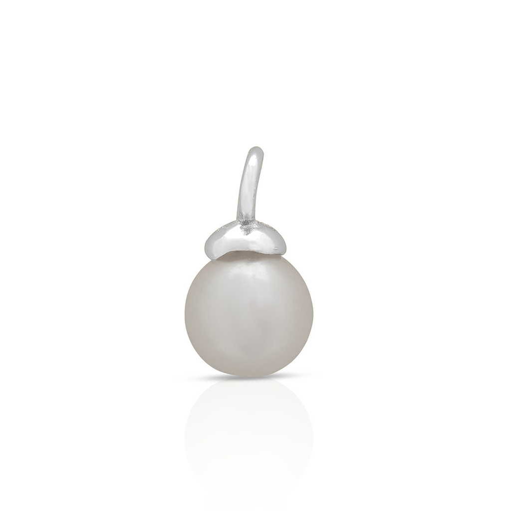 Sterling Silver Permanent Charm - Pearl