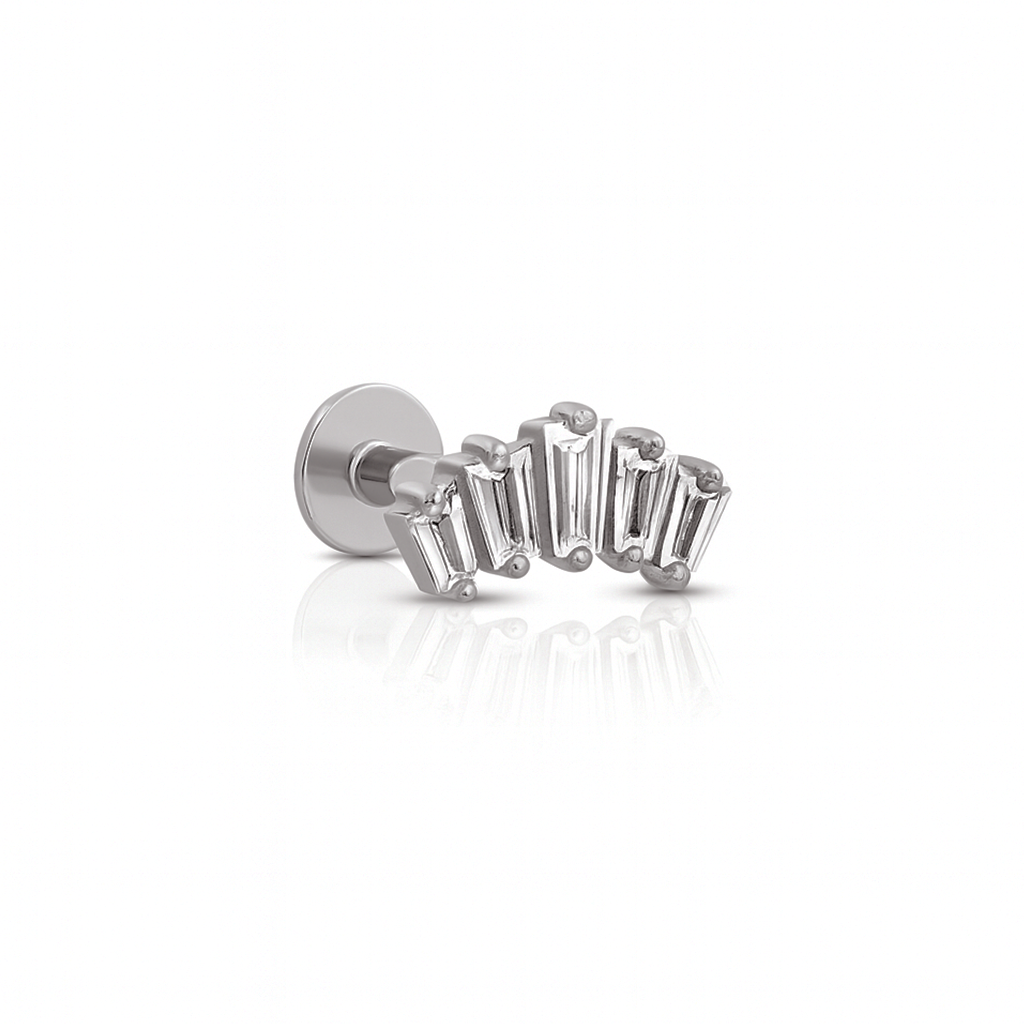 5 Jewelled Rectangular Cut Flatback