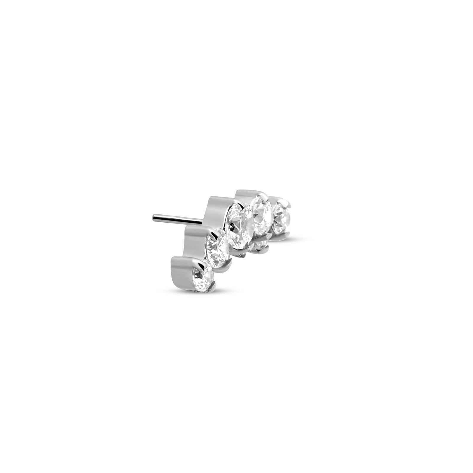 9 Stone Prong Set Curved Flatback