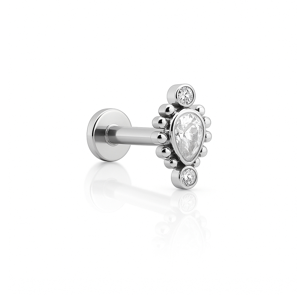 Ovate Jewelled Beaded Cluster Flatback