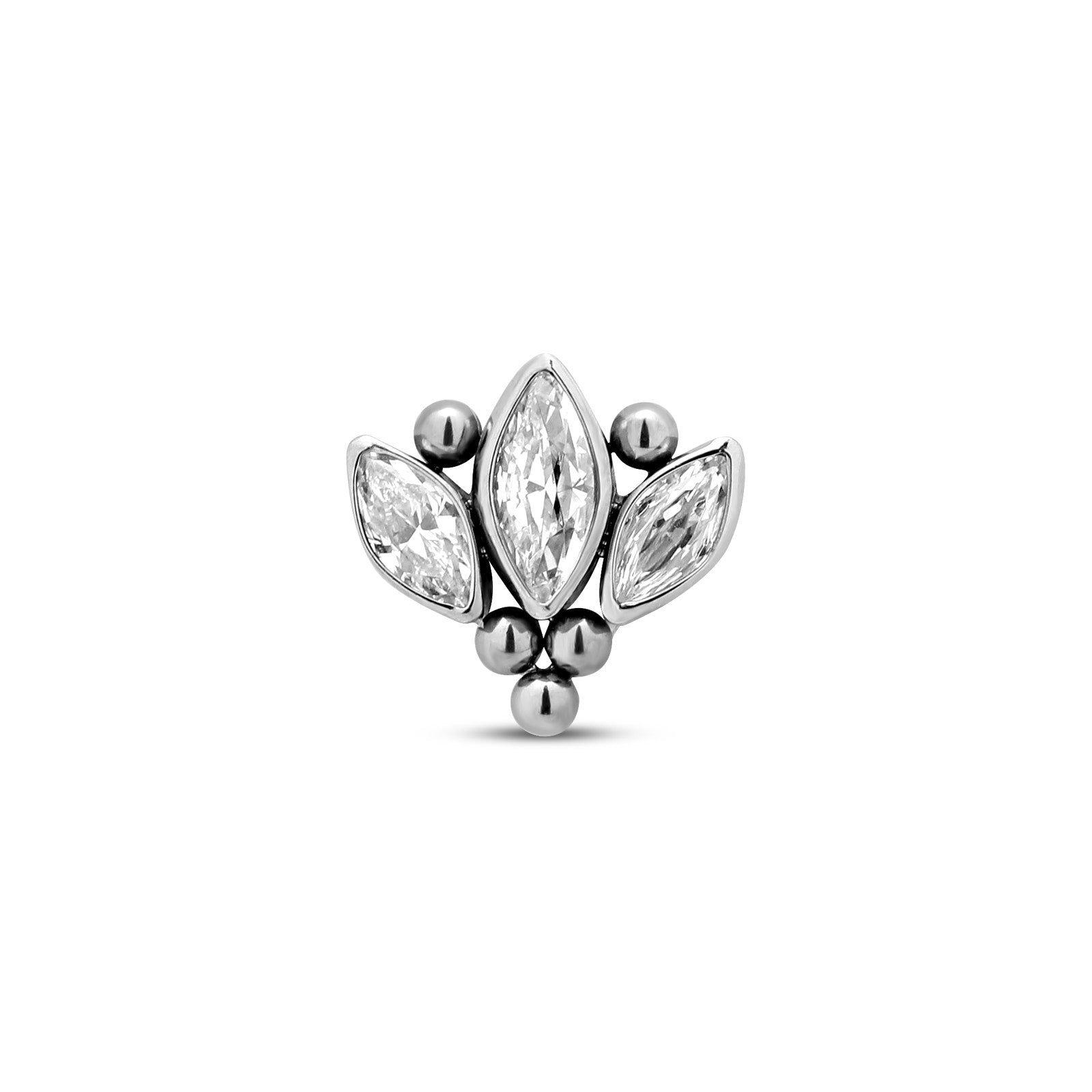 Triple Marquise Jewelled Cluster Flatback