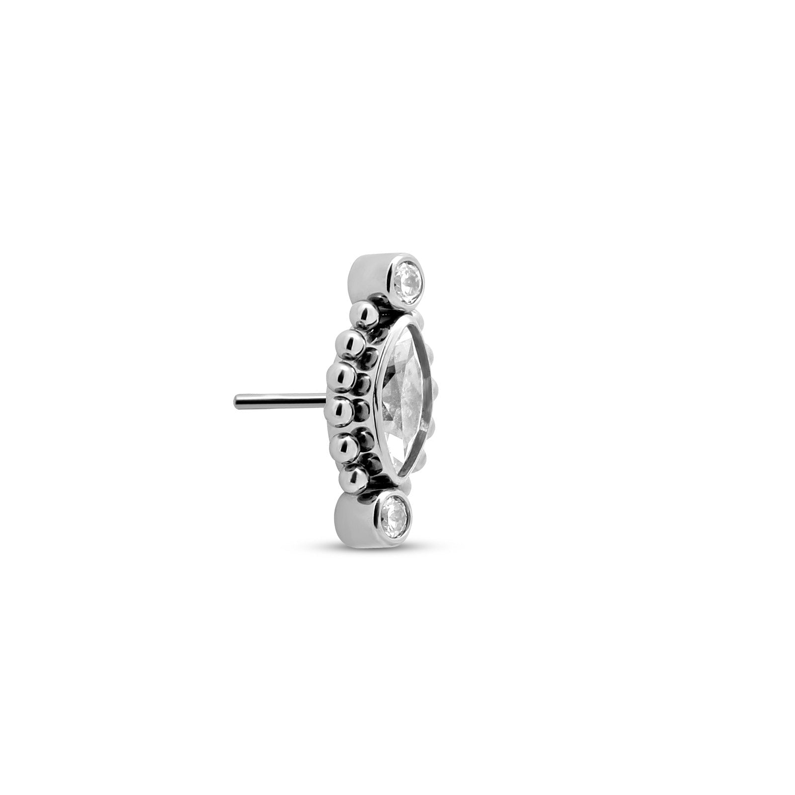 Ovate Jewelled Bead Cluster Flatback