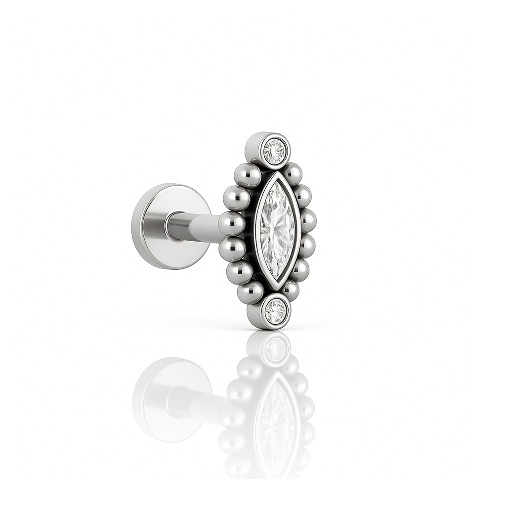 Ovate Jewelled Bead Cluster Flatback
