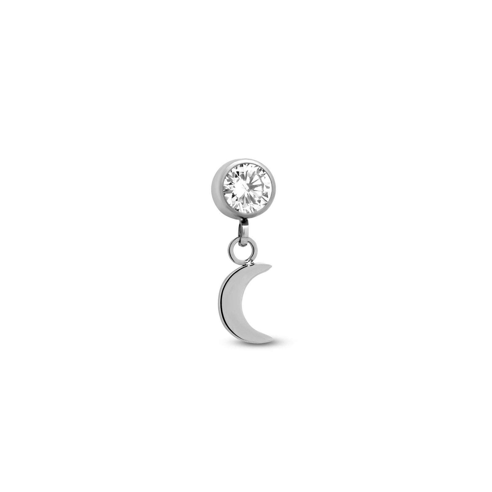 Jewelled Dangle Moon Flatback