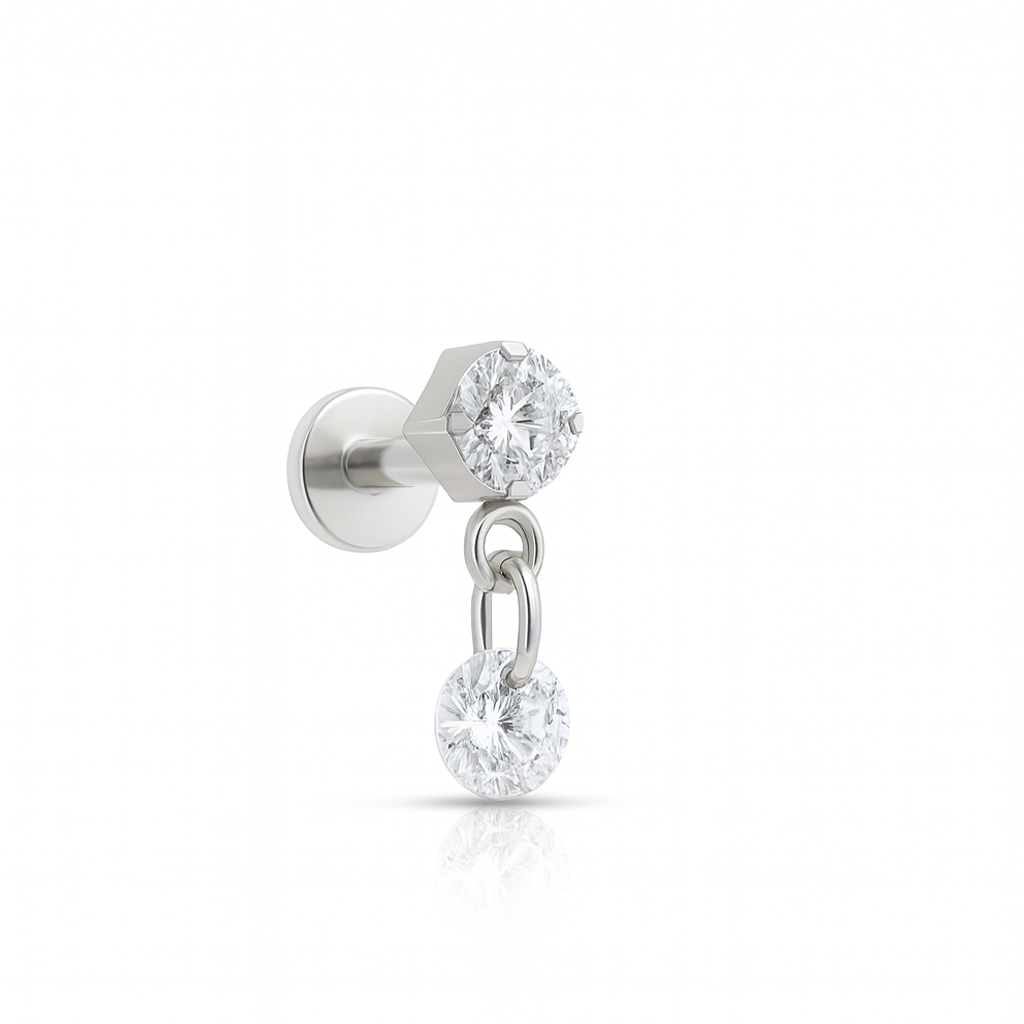 Jewelled Dangle Prong Crystal Flatback