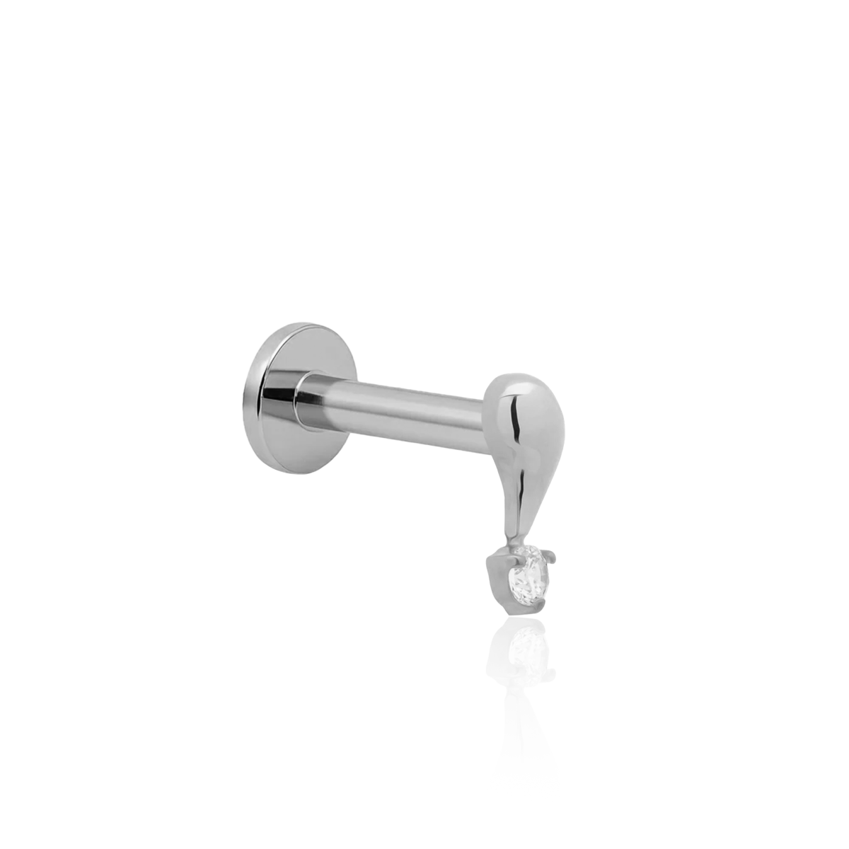 Droplet with clear Stone Flatback
