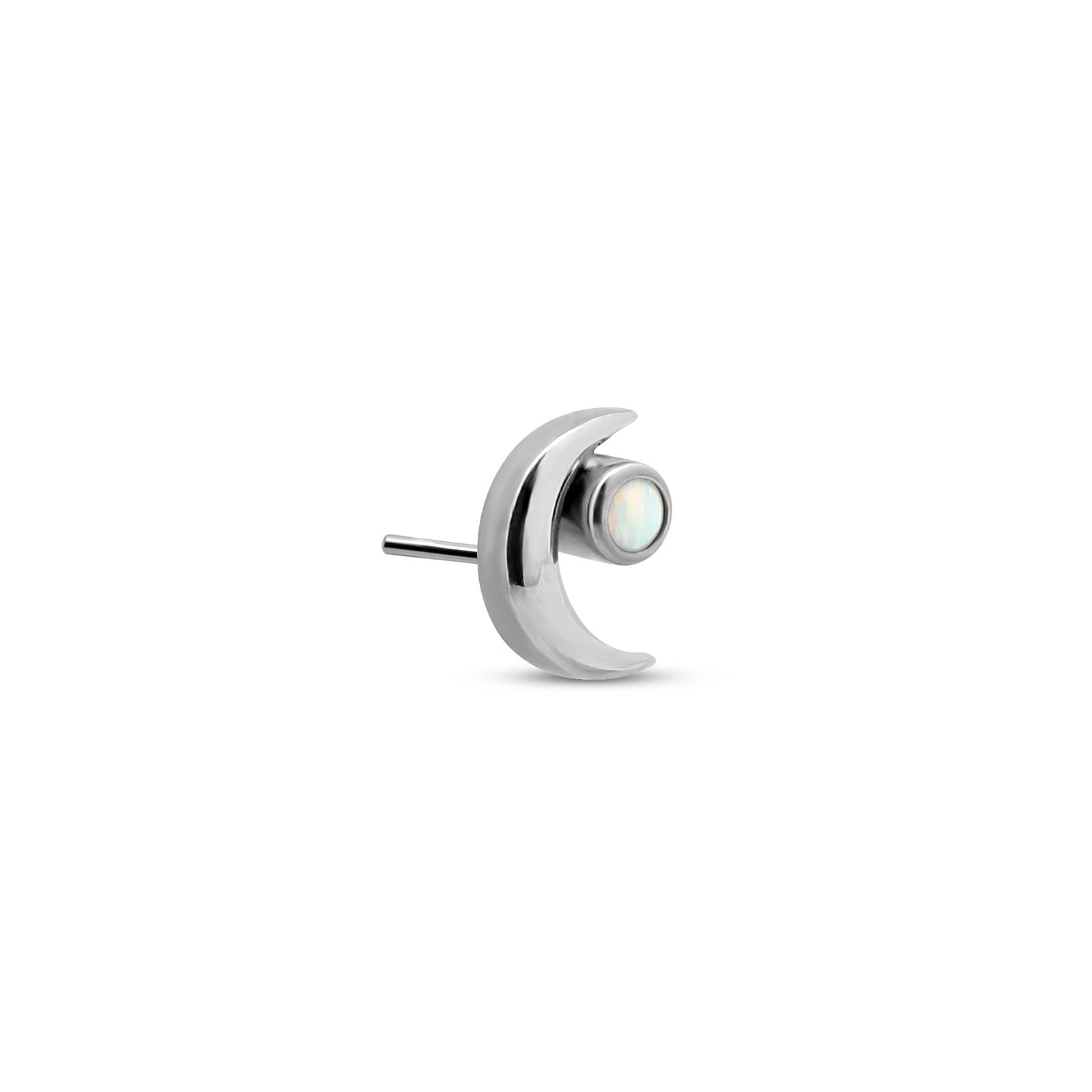 Moon With Opal Flatback