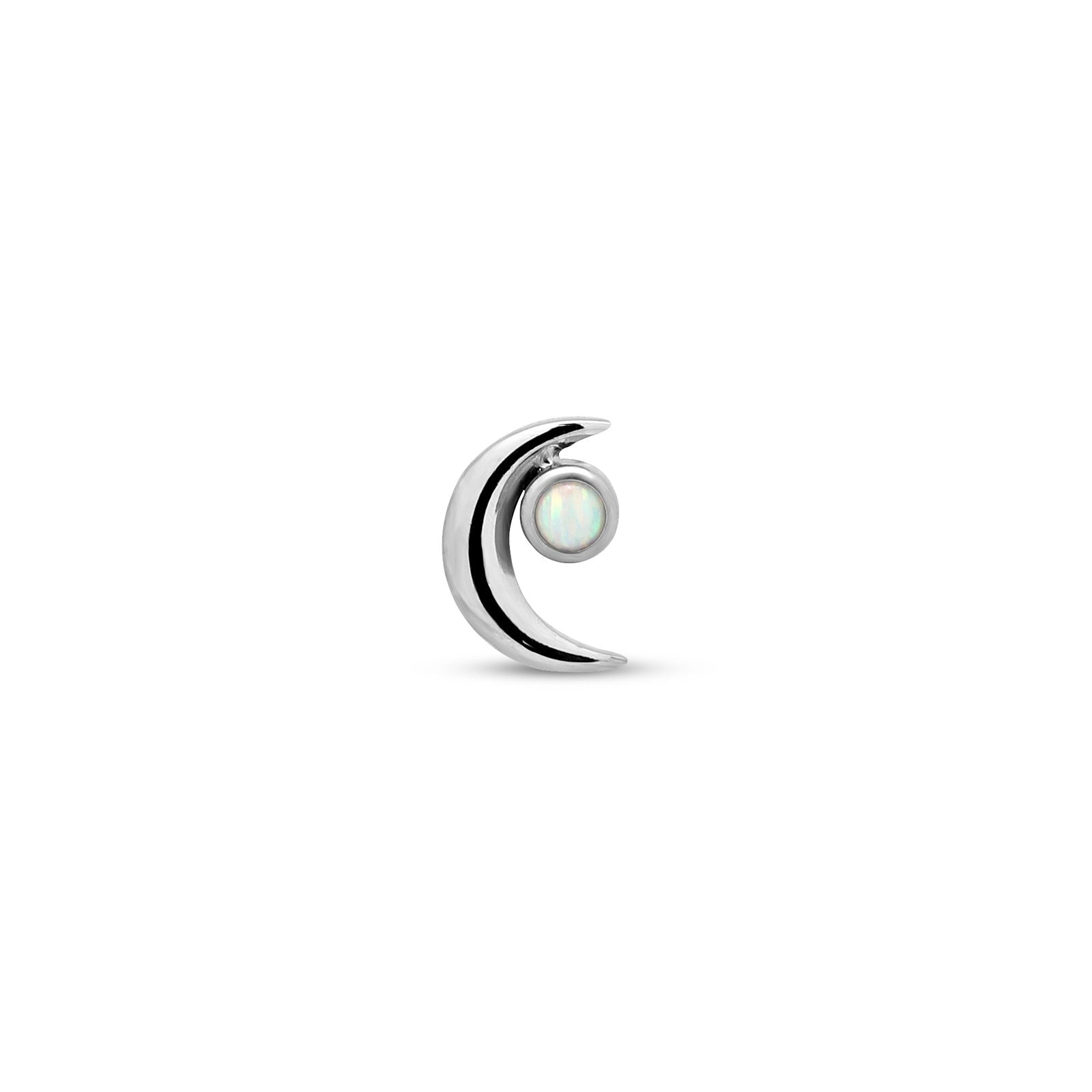Moon With Opal Flatback