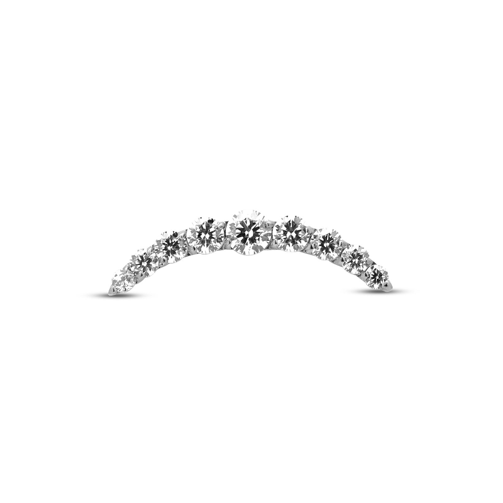 Cascading 9 Stone Prong Set Flatback