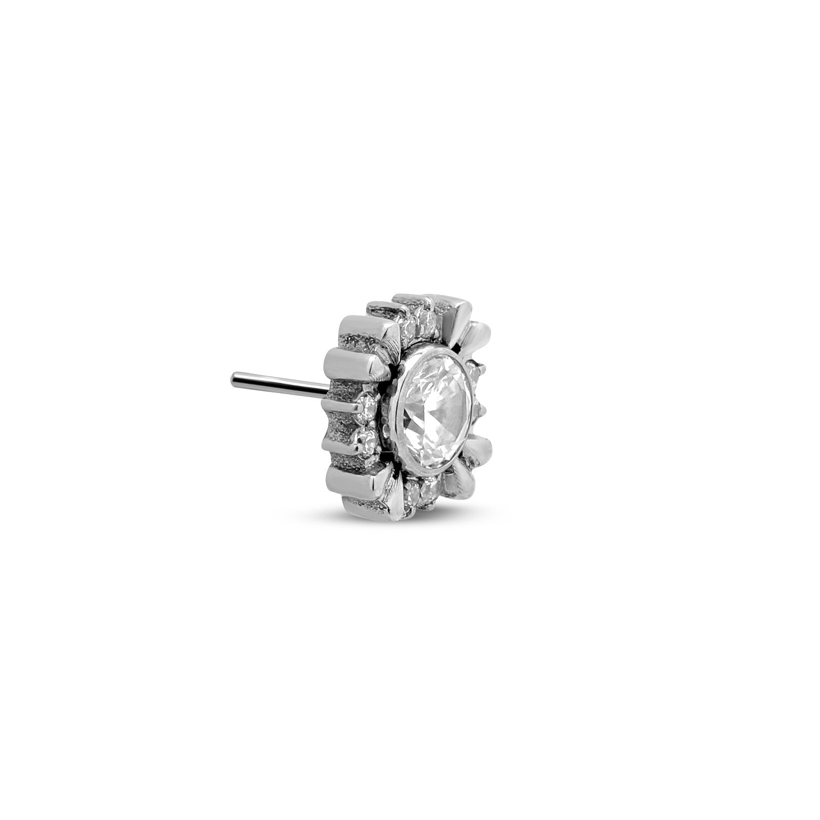 Jewelled Square Flower Flatback