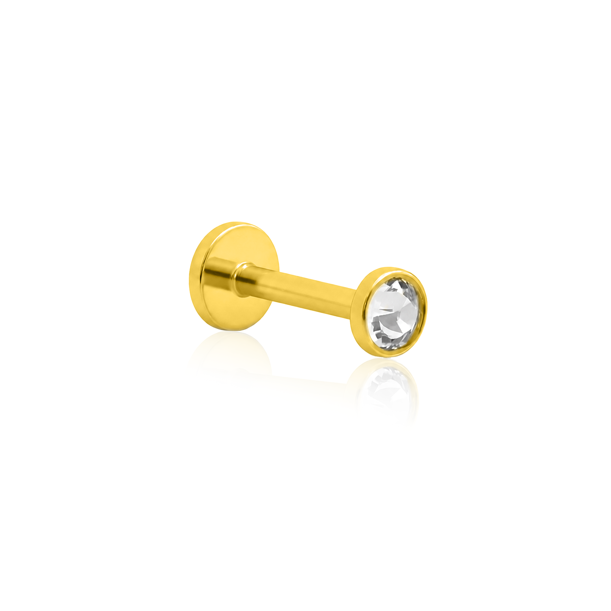 18k V-Gold Crystal Bezel Flatback