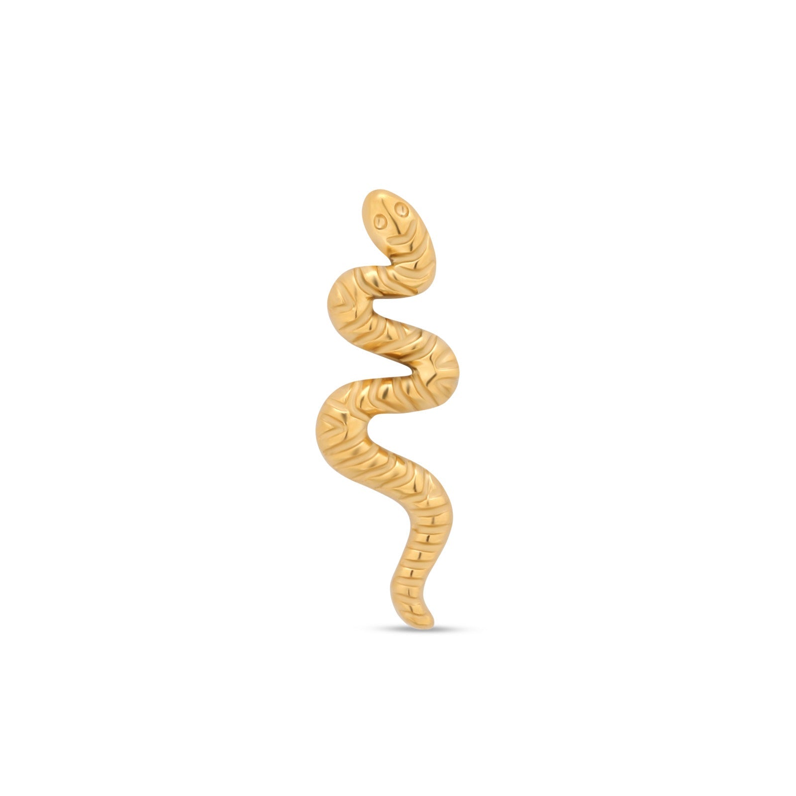 18k V-Gold Snake Flatback