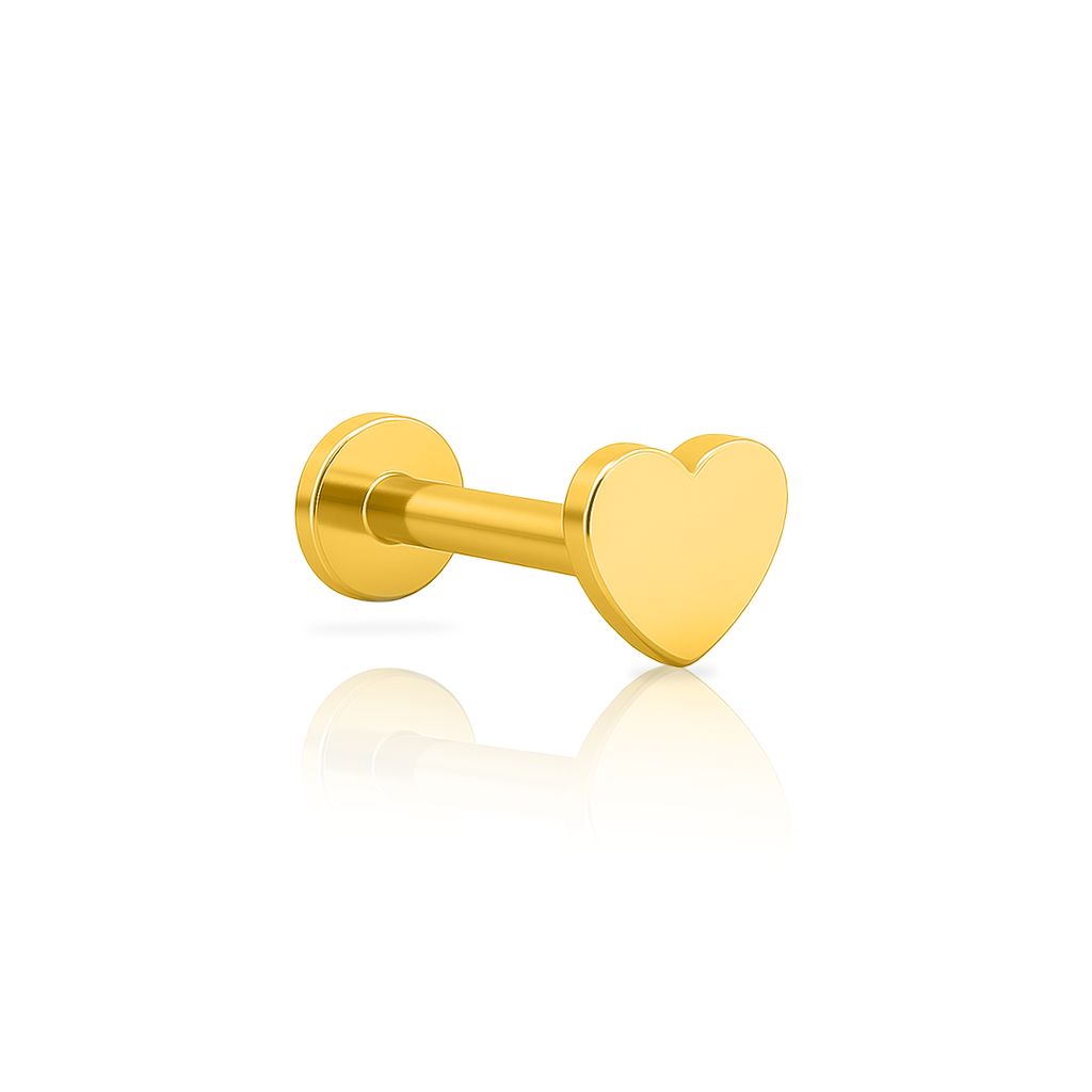 Threadless 18k V-Gold Heart Flatback