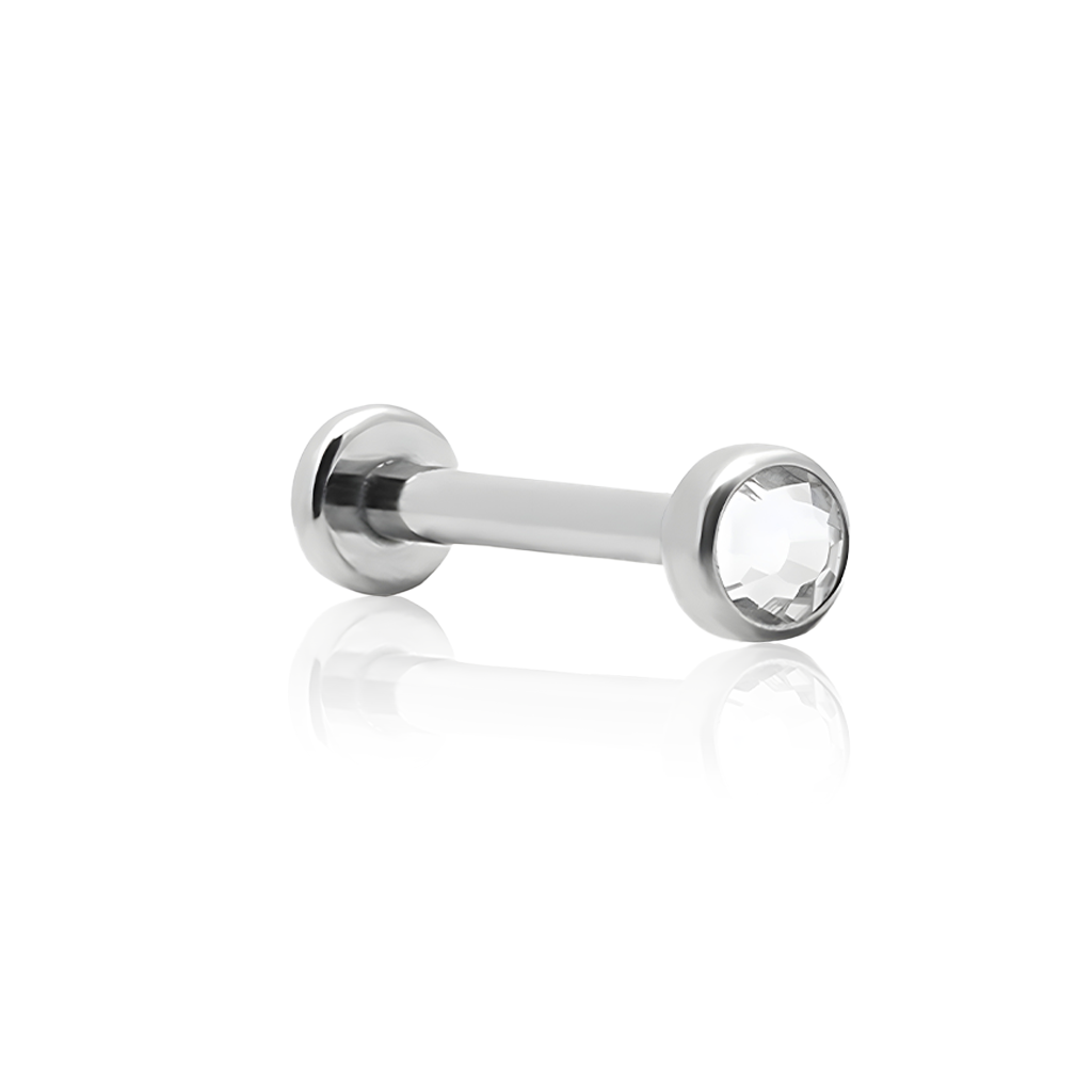 Titanium Threadless Nose Flatback