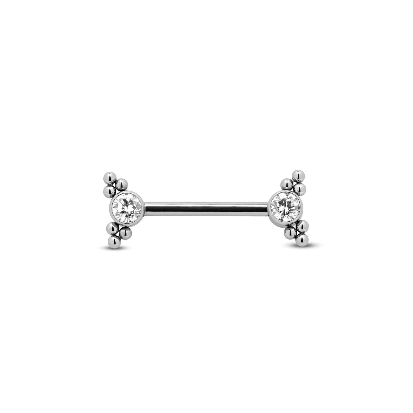 Trio Cluster Crystal Nipple Bar