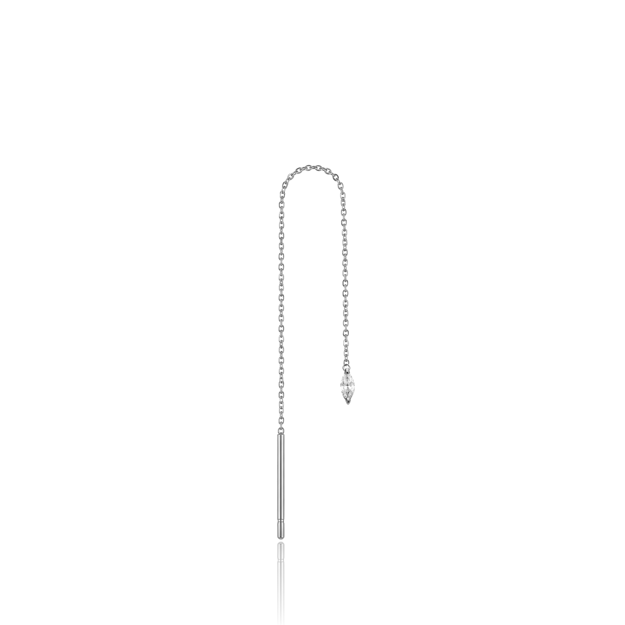 Surgical Steel Ear Threader Marquise Stone