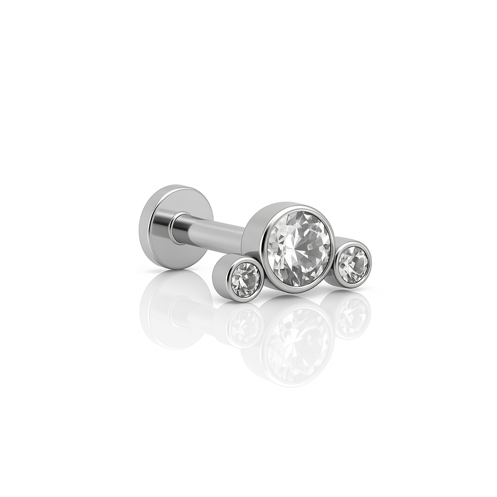 3 Crystal/Opal curved Flatback