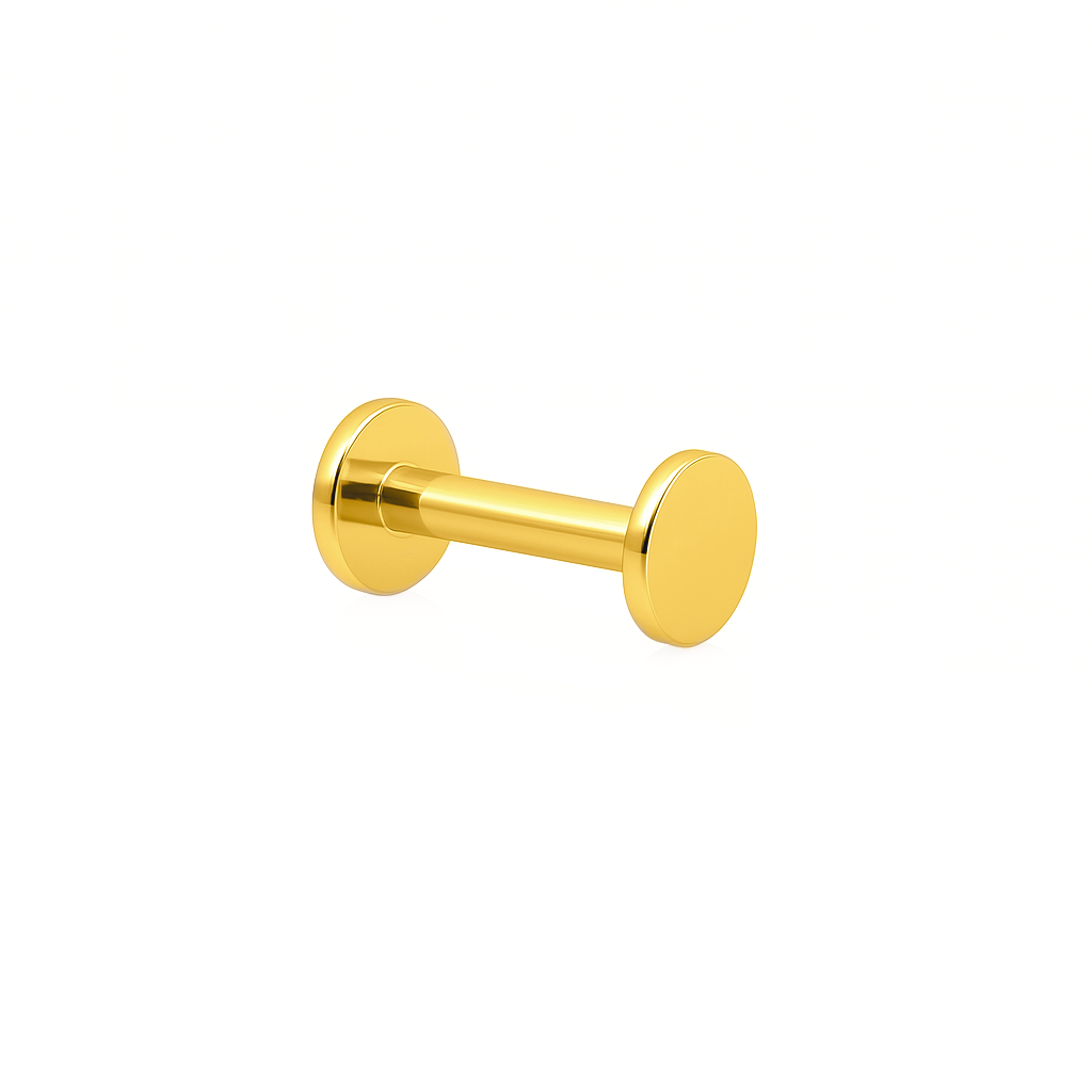 18k V-Gold Disk Flatback