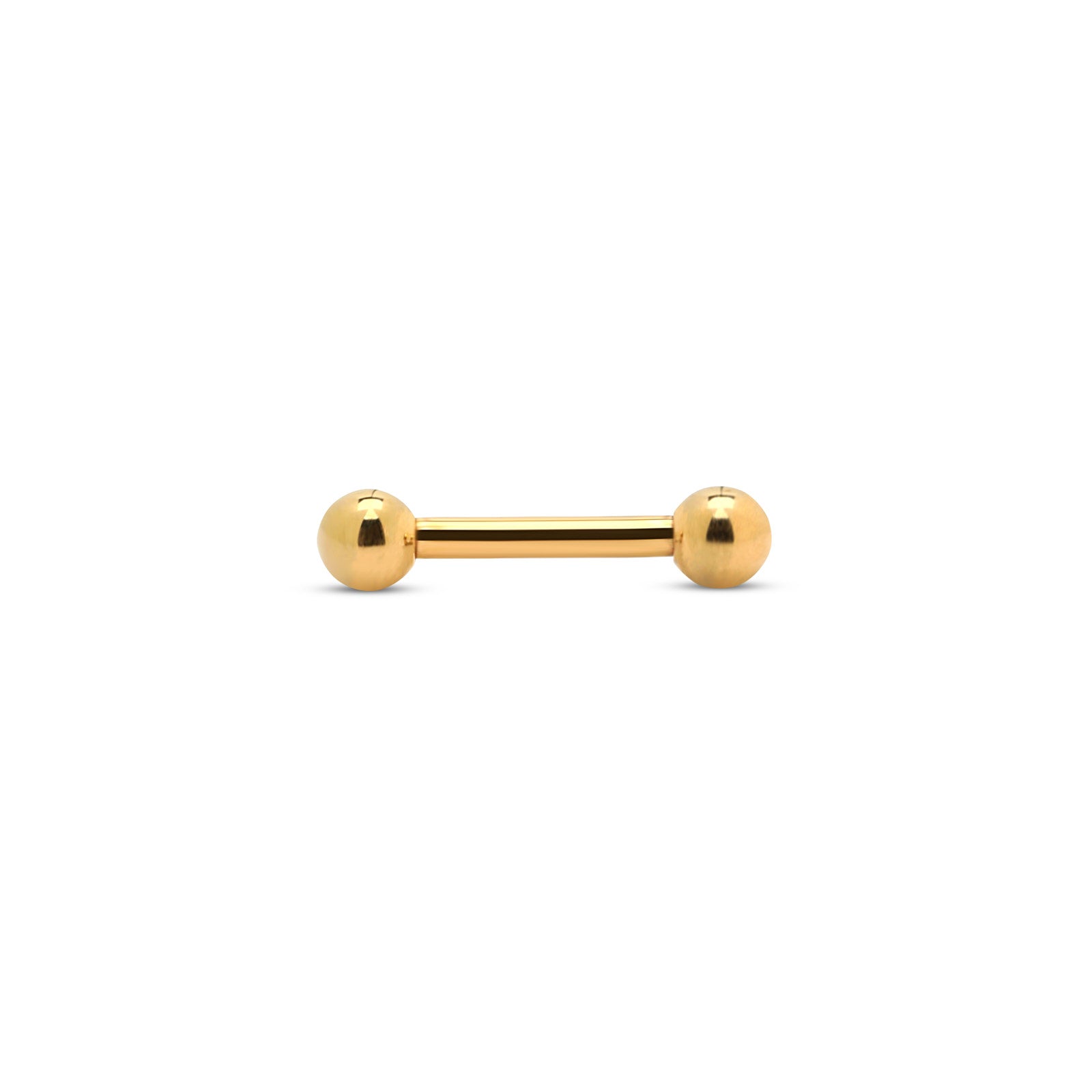 18k V-Gold Internal Thread Straight Barbell