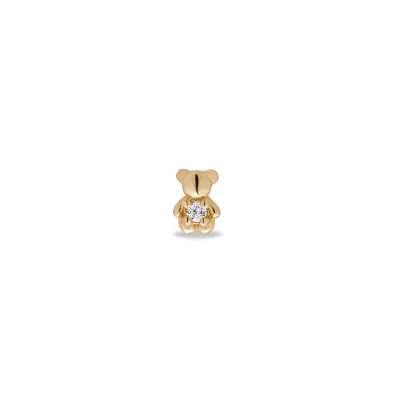 14kt Gold Flatback - Teddy With Jewel