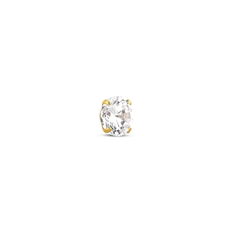 18k V-Gold Claw Set Flatback