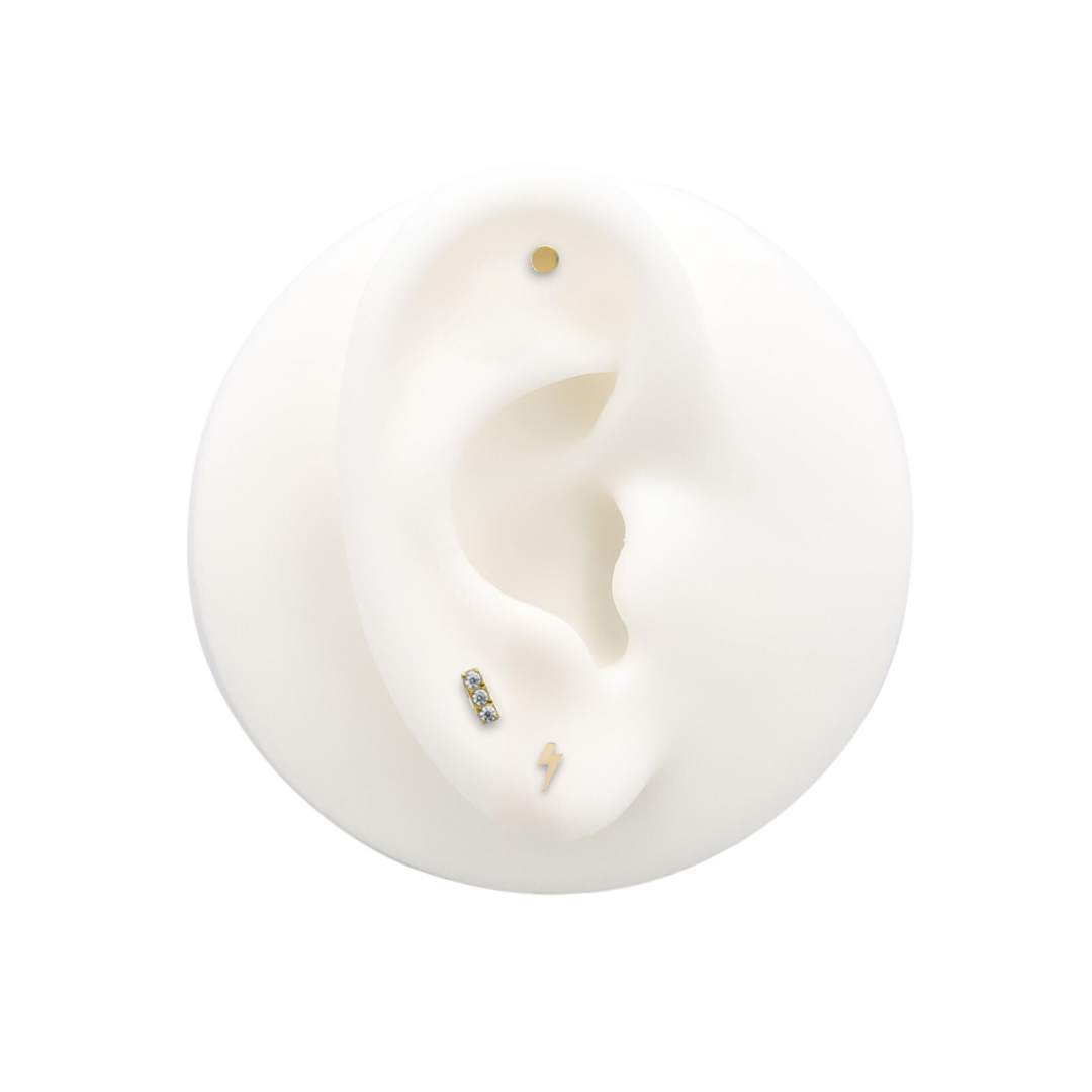 18k V-Gold Disk Flatback