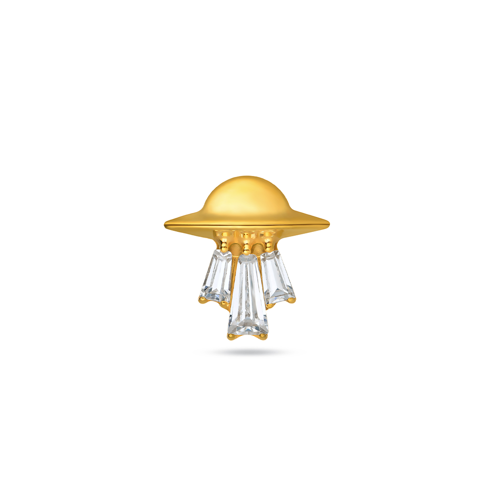18k V-Gold UFO Flatback