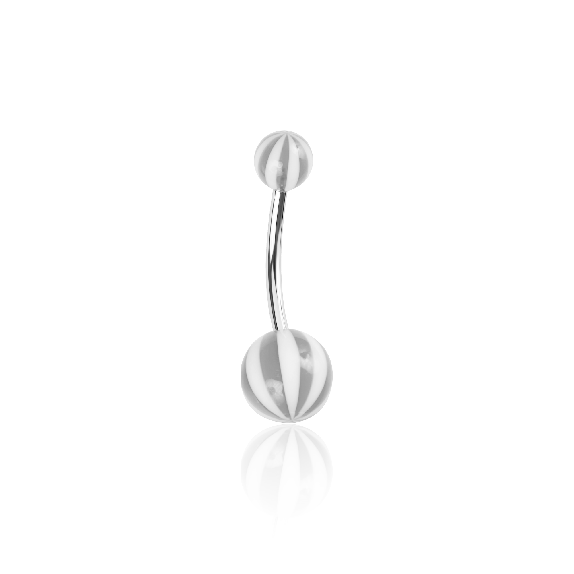 Surgical Steel with Acrylic Beach Ball Navel Bar