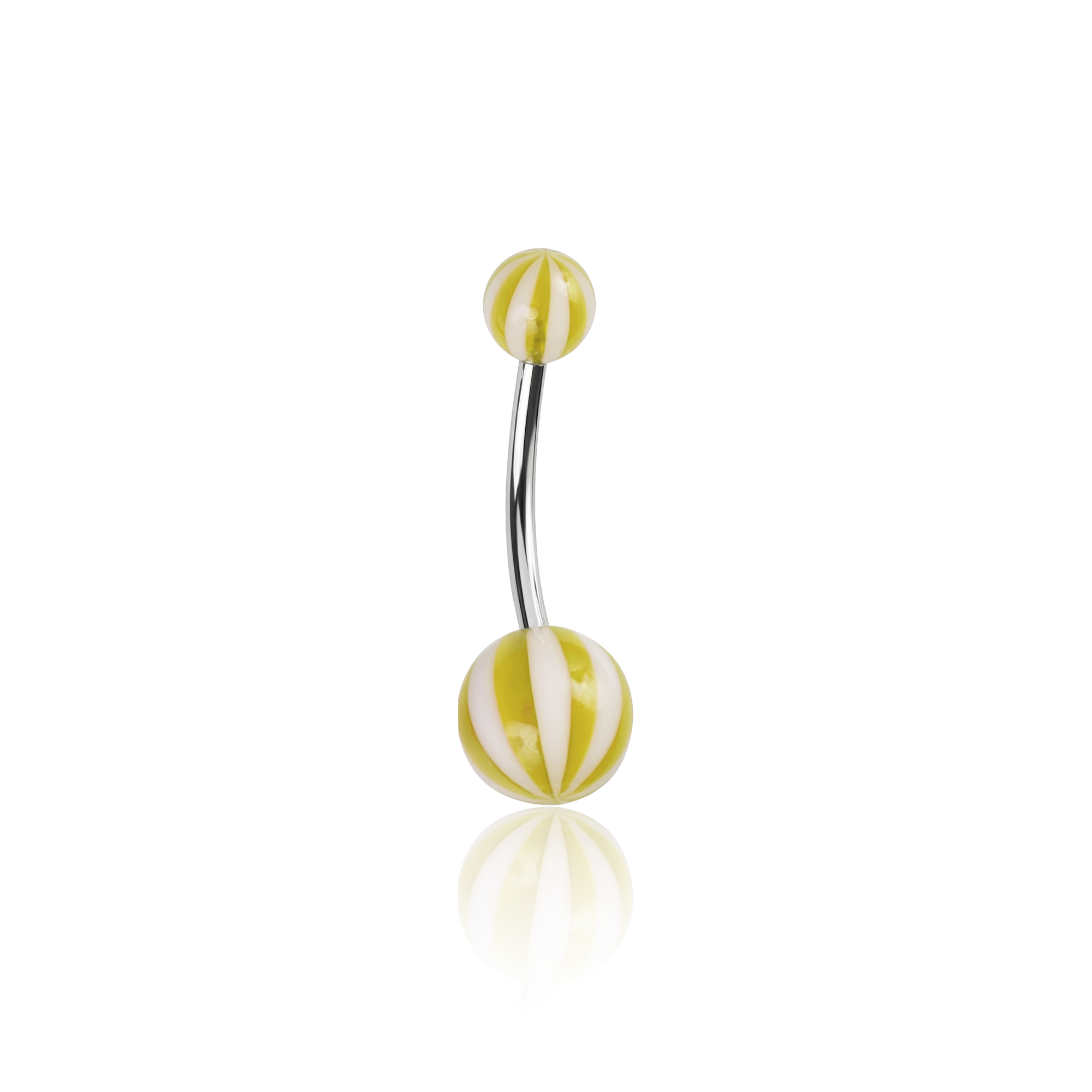 Surgical Steel with Acrylic Beach Ball Navel Bar