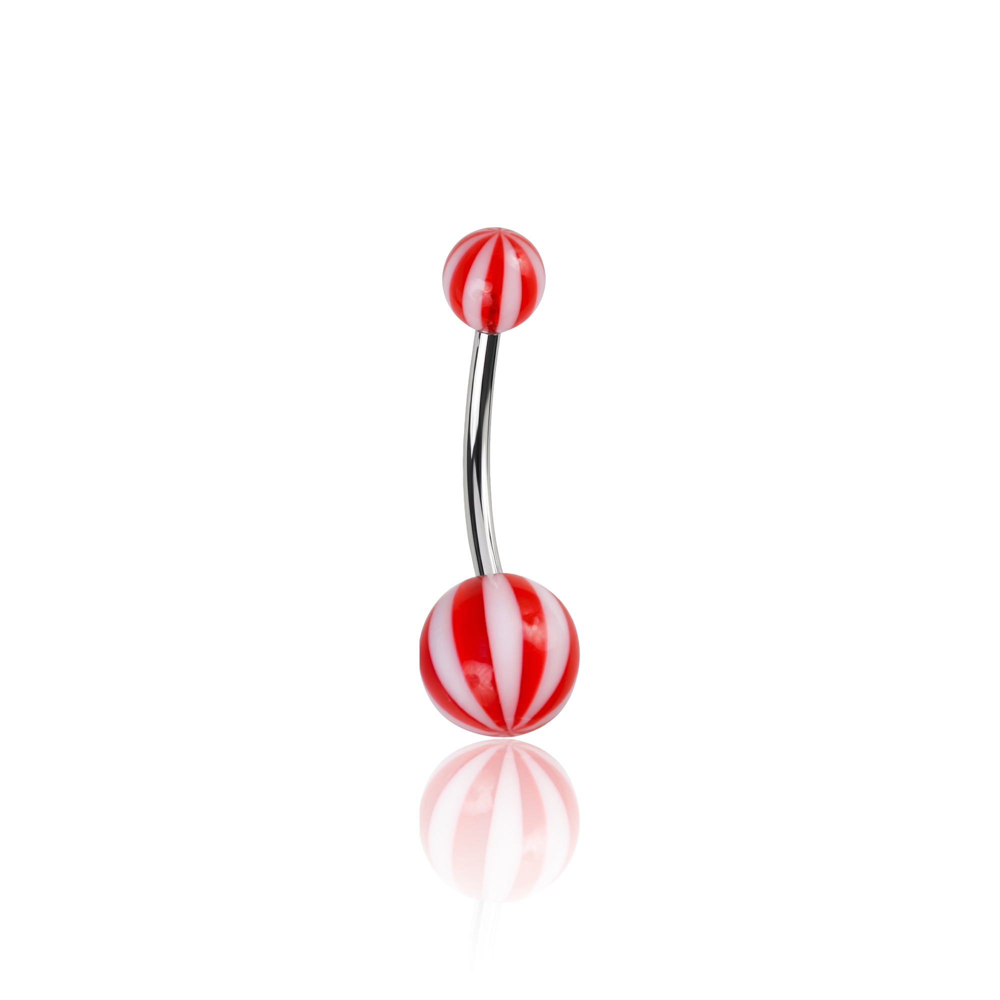 Surgical Steel with Acrylic Beach Ball Navel Bar