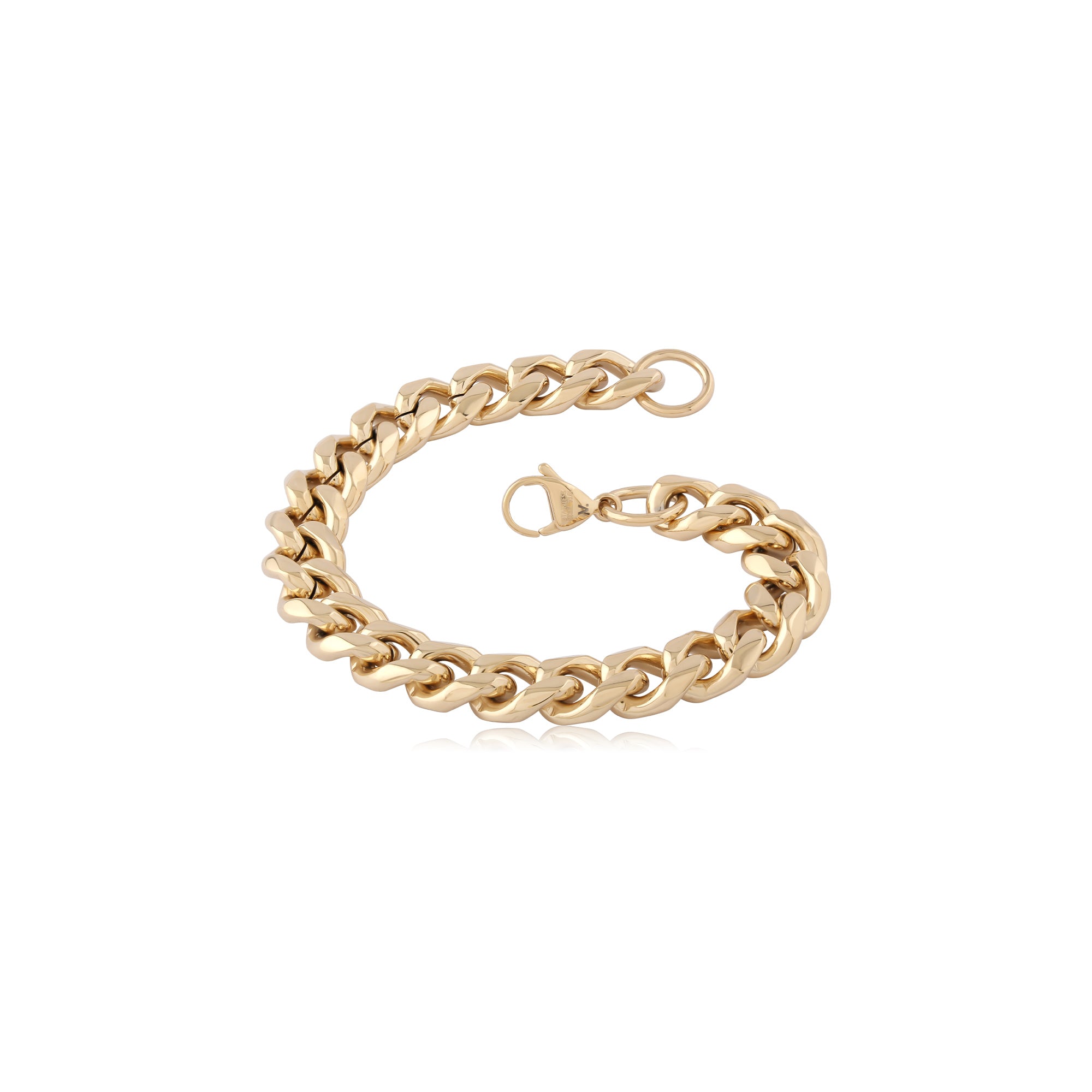 18k V-Gold Bracelet Large Curb