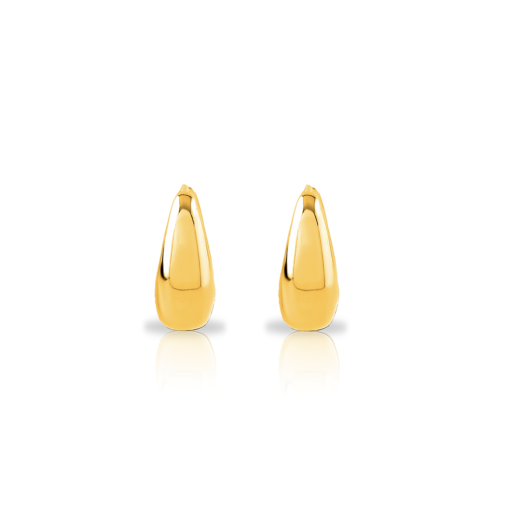 18k V-Gold Chunky Earrings - Pair