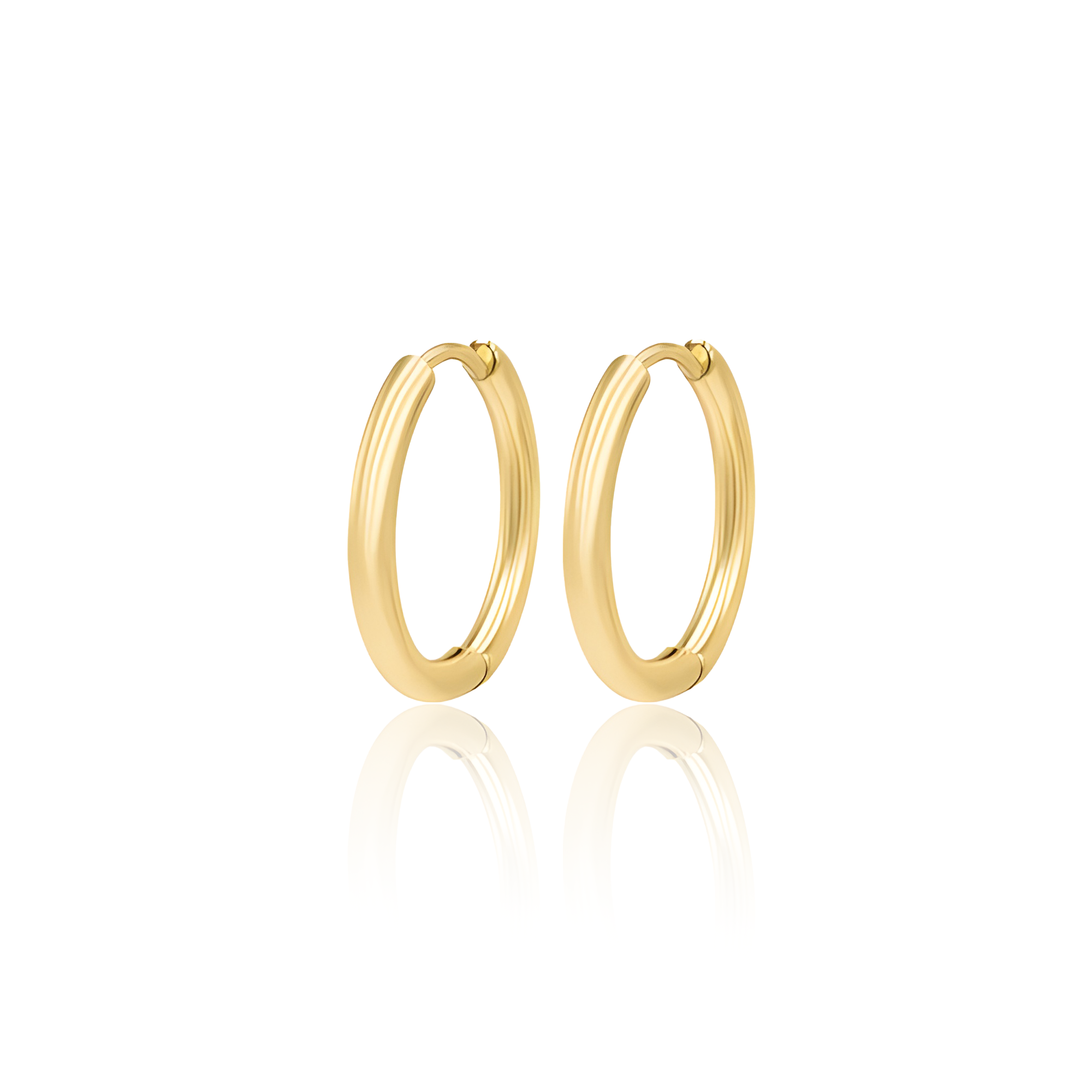 V-Gold Hoop Earrings - Pair