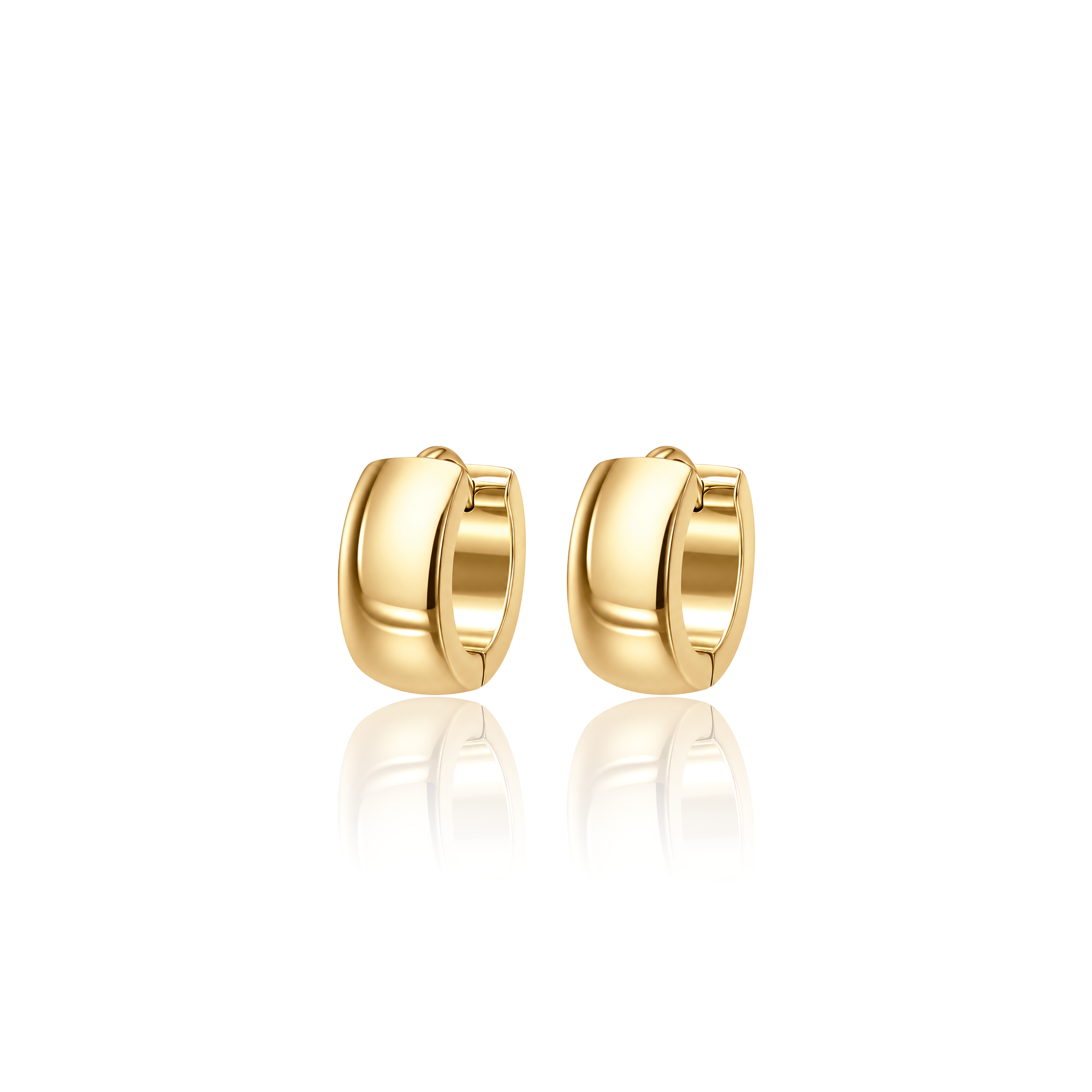 V-Gold Hoop Earrings - Pair