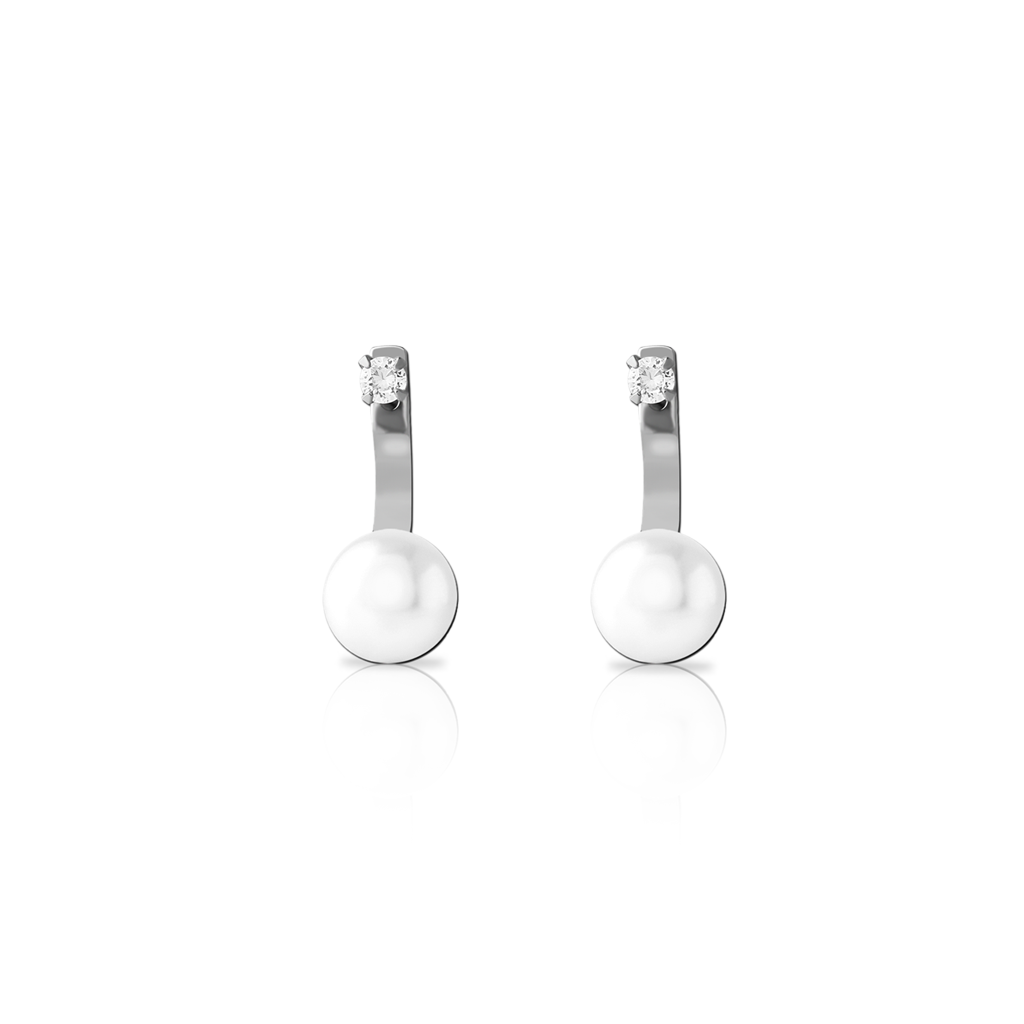 Surgical Steel Pearl Drop Earrings - Pair