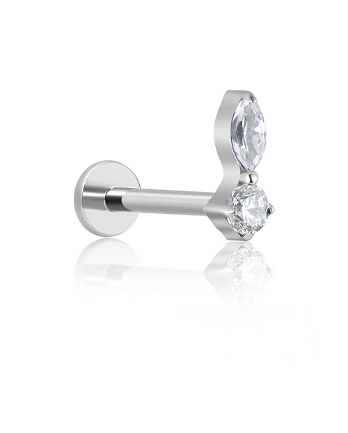 1 Marquise Round Stone Flatback