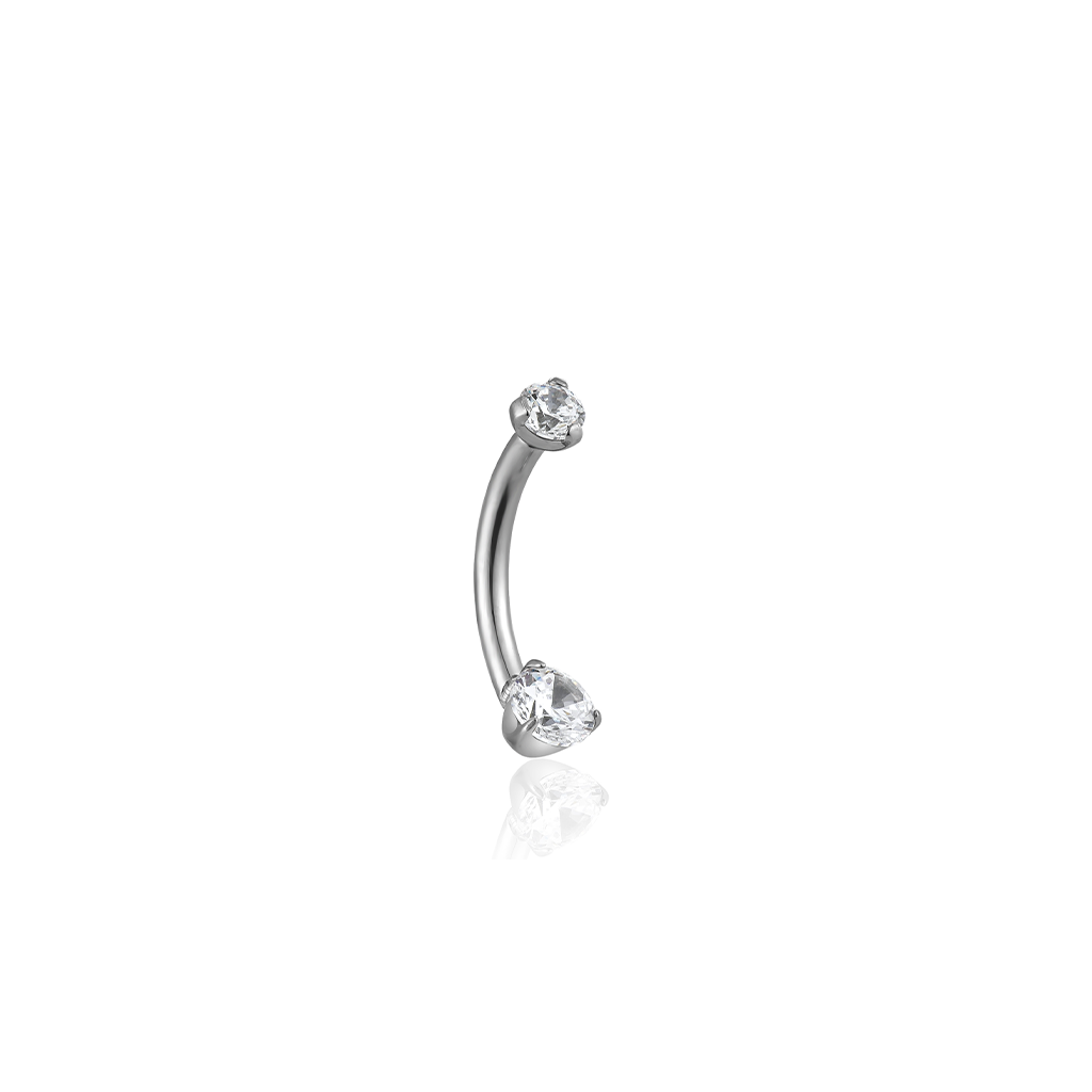Double Claw Crystal Curved Bar