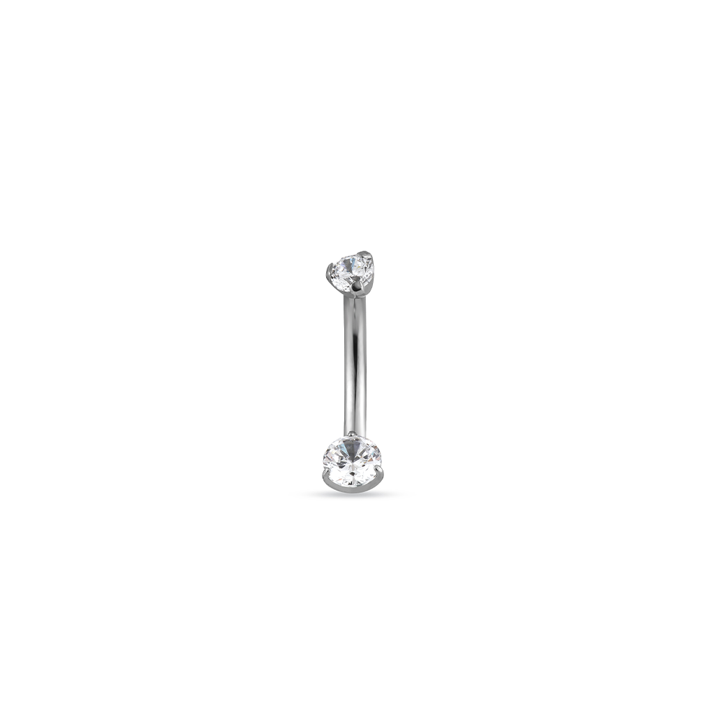 Double Claw Crystal Curved Bar